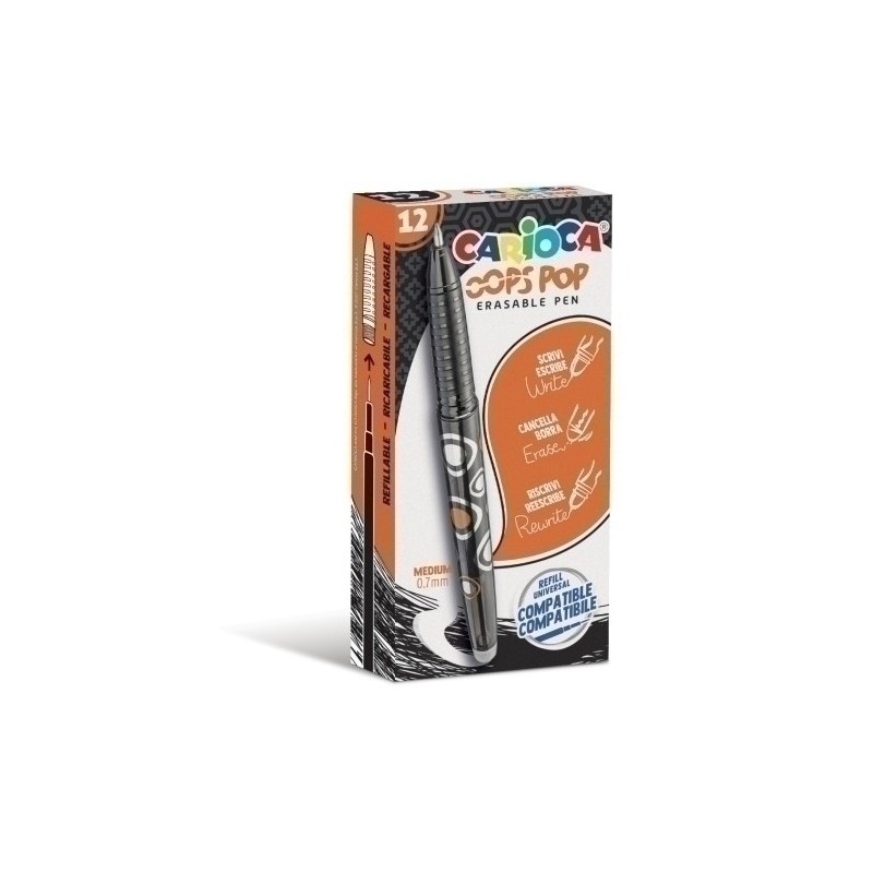 42044/01-BOLIGRAFO CARIOCA OOPS POP BORR.NG C/12 precio por 1 unidades