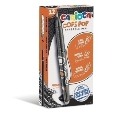 42044/01-BOLIGRAFO CARIOCA OOPS POP BORR.NG C/12 precio por 1 unidades