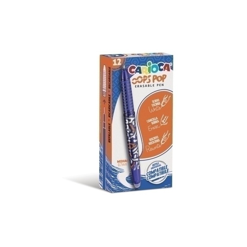42044/02-BOLIGRAFO CARIOCA OOPS POP BORR.AZ C/12 precio por 1 unidades