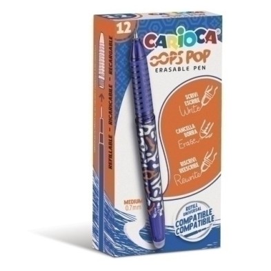 42044/02-BOLIGRAFO CARIOCA OOPS POP BORR.AZ C/12 precio por 1 unidades
