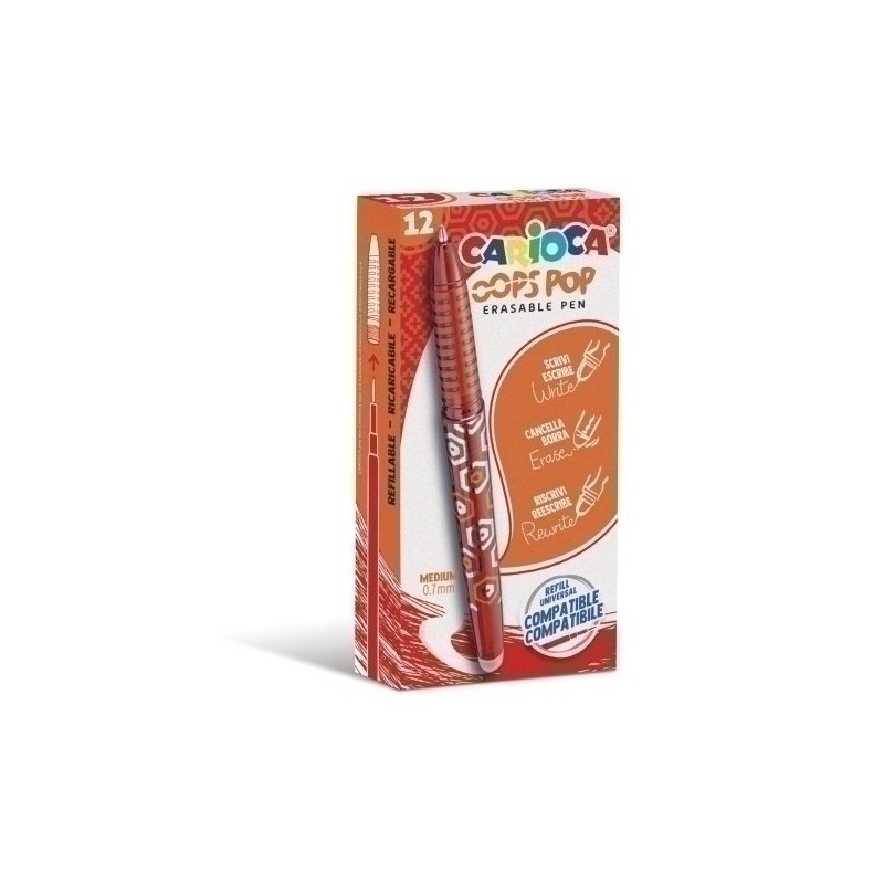 42044/03-BOLIGRAFO CARIOCA OOPS POP BORR.RJ C/12 precio por 1 unidades