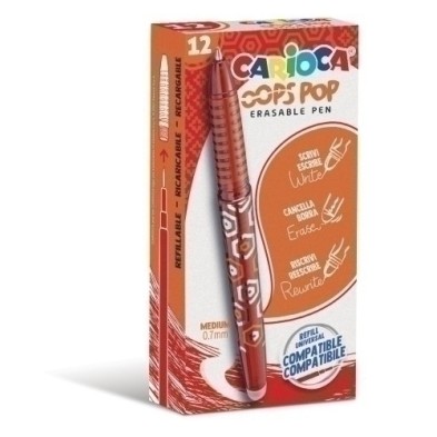 42044/03-BOLIGRAFO CARIOCA OOPS POP BORR.RJ C/12 precio por 1 unidades