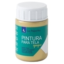 205322-PINTURA TELA PAJARITA 35 ml MET.ORO REAL precio por 6 unidades