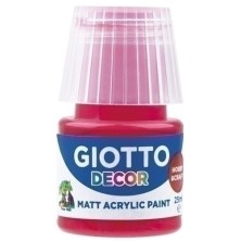 F538107-PINTURA ACRIL.GIOTTO 25 ml ROJO BERMELLO precio por 6 unidades