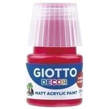 F538108-PINTURA ACRIL.GIOTTO 25 ml ROJO ESCARLAT precio por 6 unidades