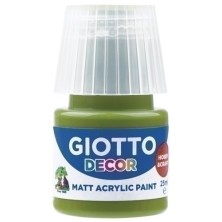 F538112-PINTURA ACRIL.GIOTTO 25 ml VERDE OLIVA precio por 6 unidades