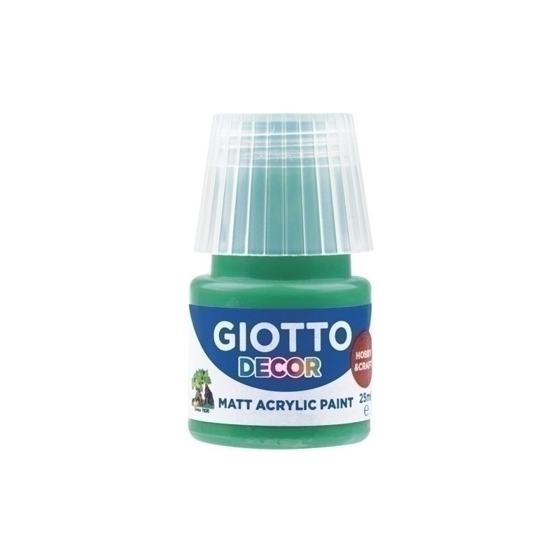 F538114-PINTURA ACRIL.GIOTTO 25 ml VERDE ESMERAL precio por 6 unidades