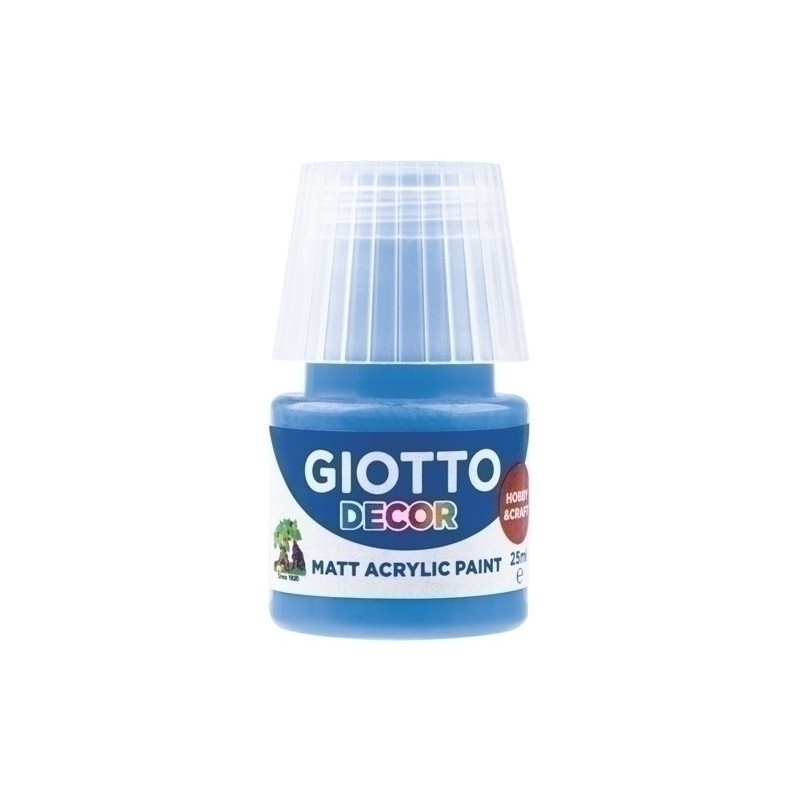 F538115-PINTURA ACRIL.GIOTTO 25 ml AZUL CYAN precio por 6 unidades