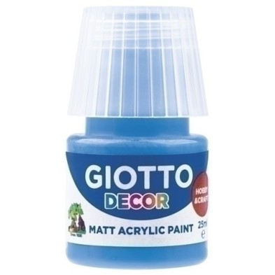 F538115-PINTURA ACRIL.GIOTTO 25 ml AZUL CYAN precio por 6 unidades