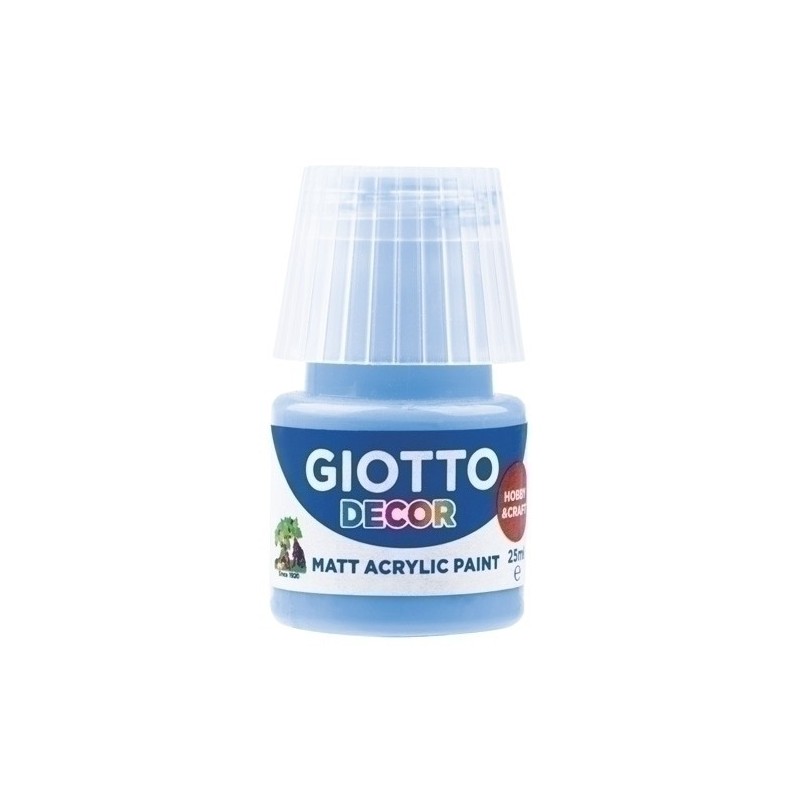 F538118-PINTURA ACRIL.GIOTTO 25 ml AZUL CELESTE precio por 6 unidades
