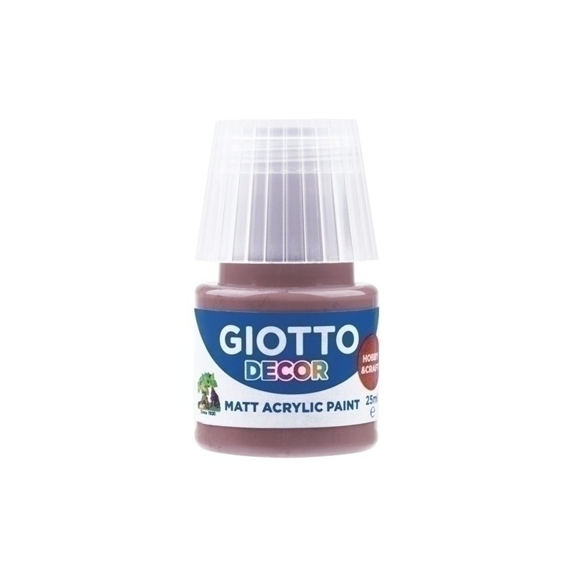 F538123-PINTURA ACRIL.GIOTTO 25 ml MARRON TIERRA precio por 6 unidades