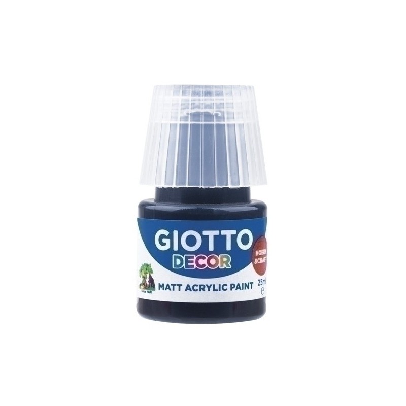 F538124-PINTURA ACRIL.GIOTTO 25 ml NEGRO precio por 6 unidades