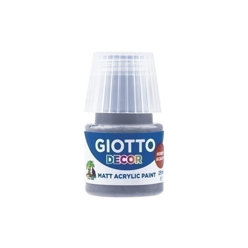 F538134-PINTURA ACRIL.GIOTTO 25 ml GRIS OSCURO precio por 6 unidades