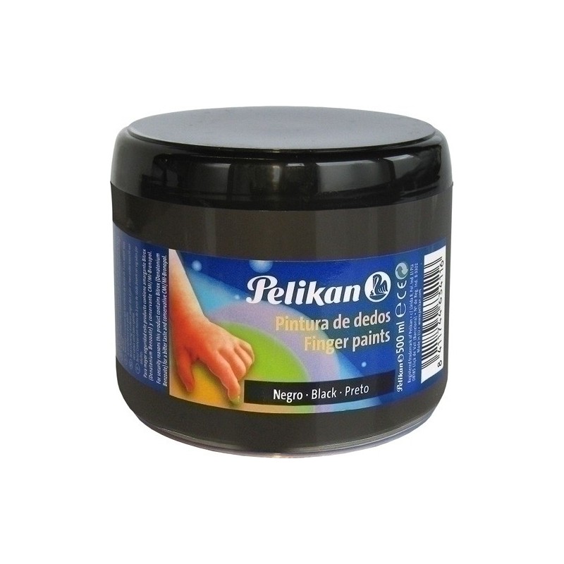 63411/24004978-PINTURA DEDOS PELIKAN 500 ml NEGRO precio por 1 unidades