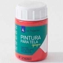 207222-PINTURA TELA PAJARITA 35 ml TO-06 ROJO precio por 6 unidades