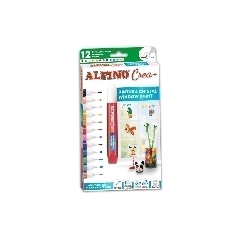 DE000028-PINTURA CRISTAL ALPINO ESTUCHE de 12 precio por 1 unidades