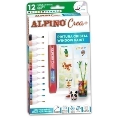 DE000028-PINTURA CRISTAL ALPINO ESTUCHE de 12 precio por 1 unidades