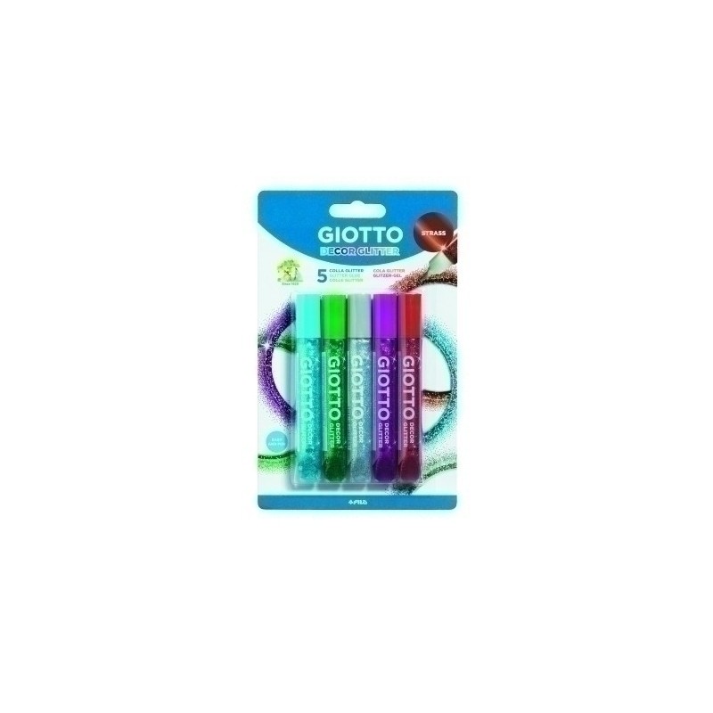 F545200-COLA GIOTTO GLITTER STRASS B/5 precio por 1 unidades