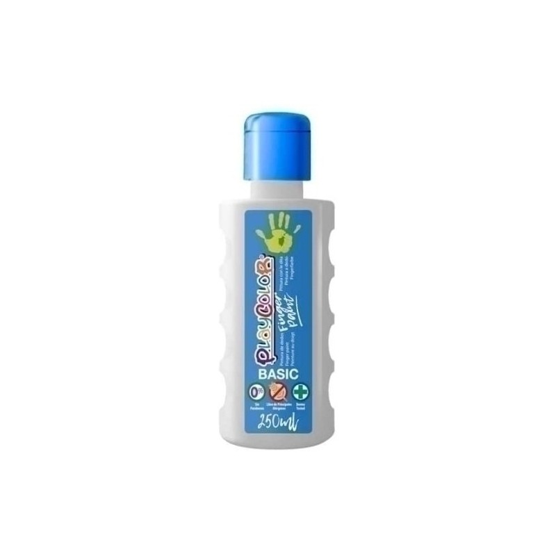 17601-PINTURA DEDOS PLAYCOLOR 250 ml BLANCO precio por 6 unidades