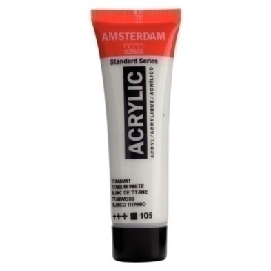 17041050-PINTURA ACRIL.AMSTERDAM  20 ml BLANCO TI precio por 3 unidades
