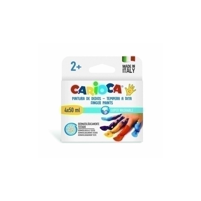 43173-PINTURA de DEDOS CARIOCA 50 ml EST/4 precio por 1 unidades