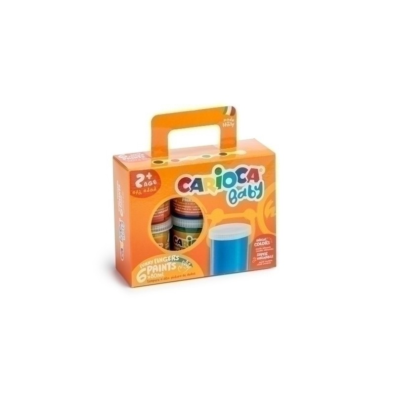 43132-PINTURA de DEDOS CARIOCA BABY 80 ml E/6 precio por 1 unidades