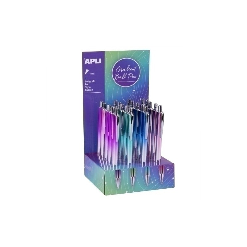 18982-BOLIGRAFO APLI GRADIENT METAL EXP.20 precio por 1 unidades