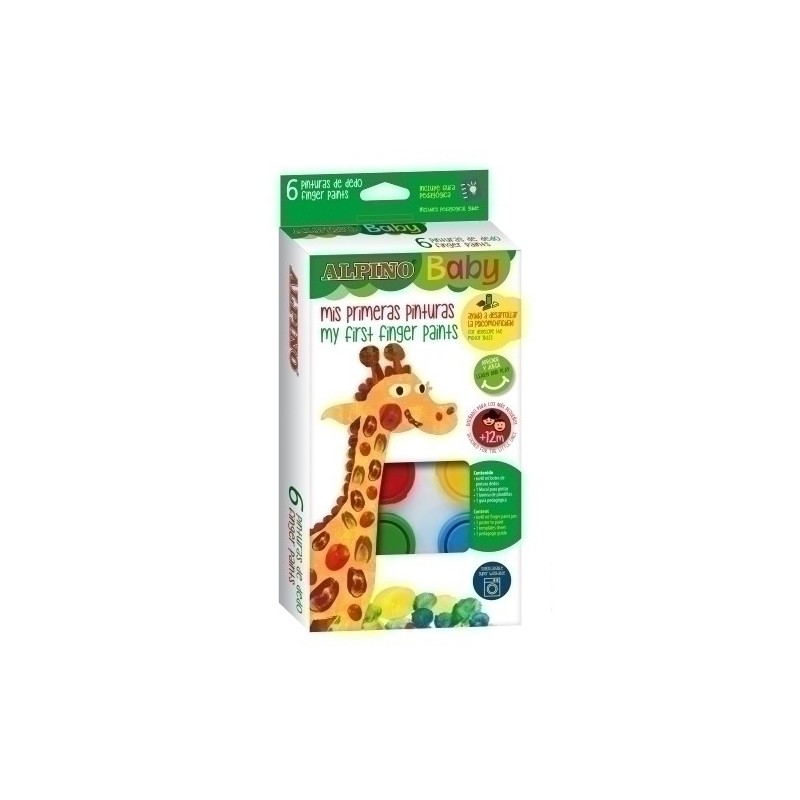 DD002016-PINTURA DEDOS ALPINO BABY 40ml EST.6 precio por 1 unidades