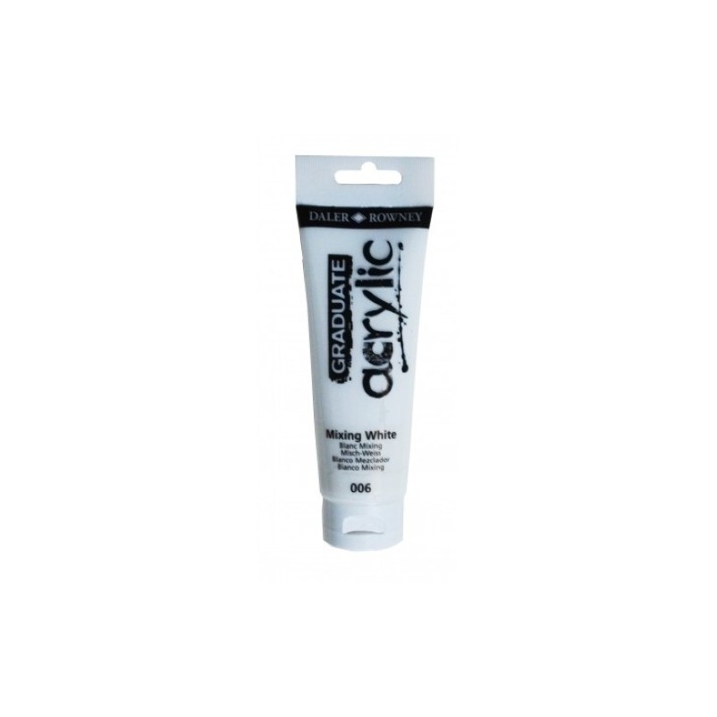 D123120006-PINTURA DALER ROWNEY GRADUATE 120ml M.WH precio por 3 unidades