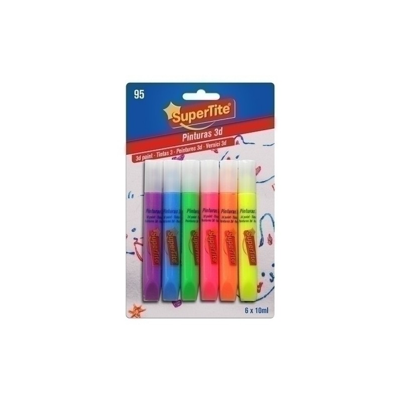 2795-PINTURA 3D SUPERTITE 10ml 6 UNID precio por 12 unidades