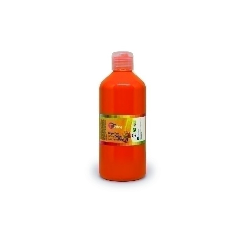 51889-PINTURA DEDOS TCOLORS 500 ml NARANJA precio por 1 unidades
