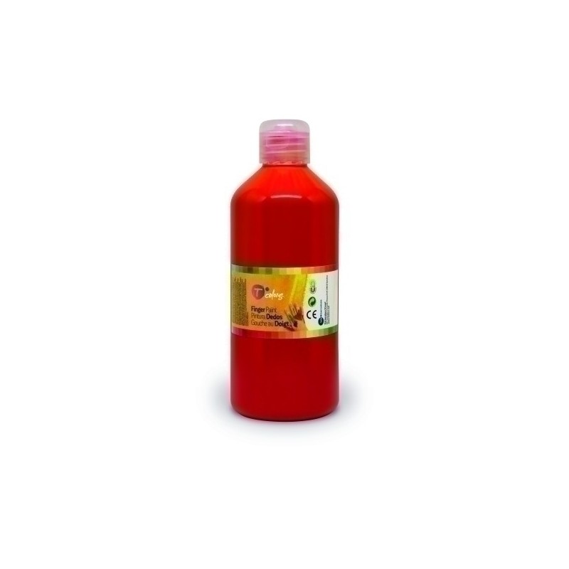 51890-PINTURA DEDOS TCOLORS 500 ml ROJO precio por 1 unidades