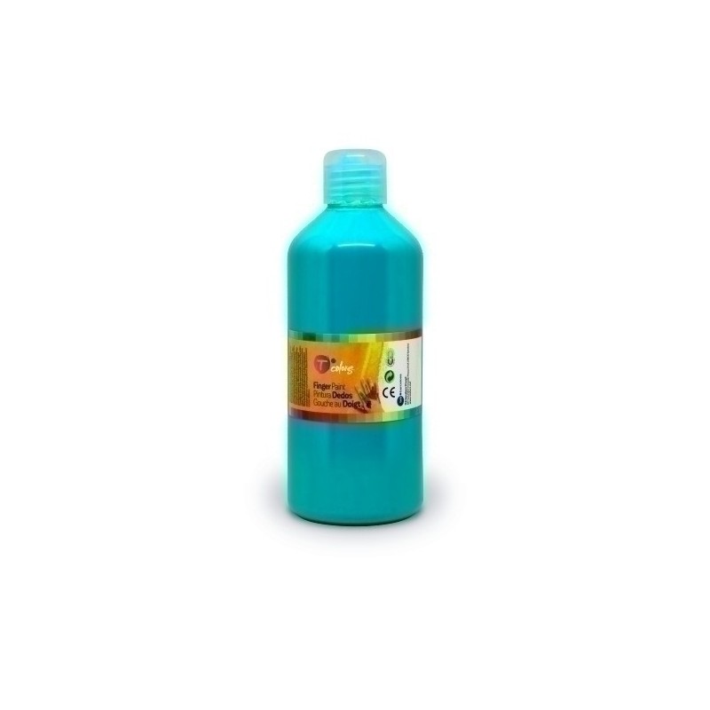 51891-PINTURA DEDOS TCOLORS 500 ml CIAN precio por 1 unidades