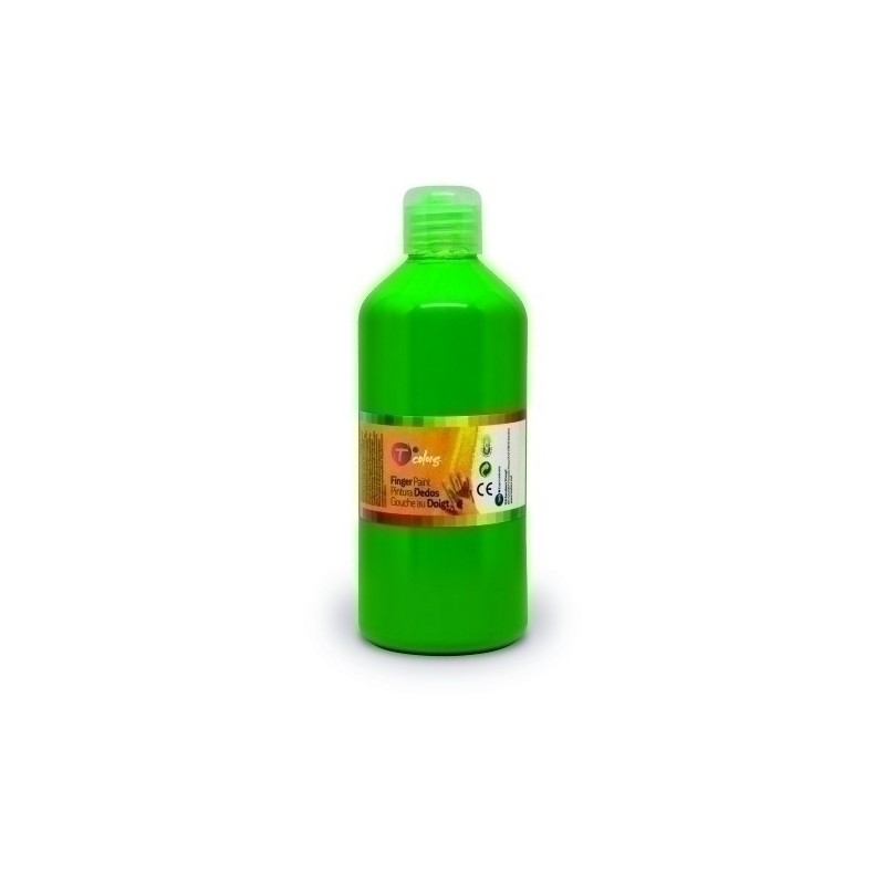 51892-PINTURA DEDOS TCOLORS 500 ml VERDE precio por 1 unidades