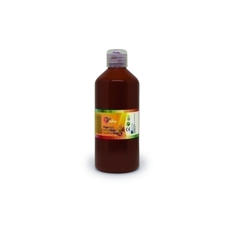 51893-PINTURA DEDOS TCOLORS 500 ml MARRON precio por 1 unidades