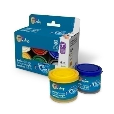 51121-PINTURA ACRIL.TCOLORS 40 ml SURTIDO de 6 precio por 1 unidades