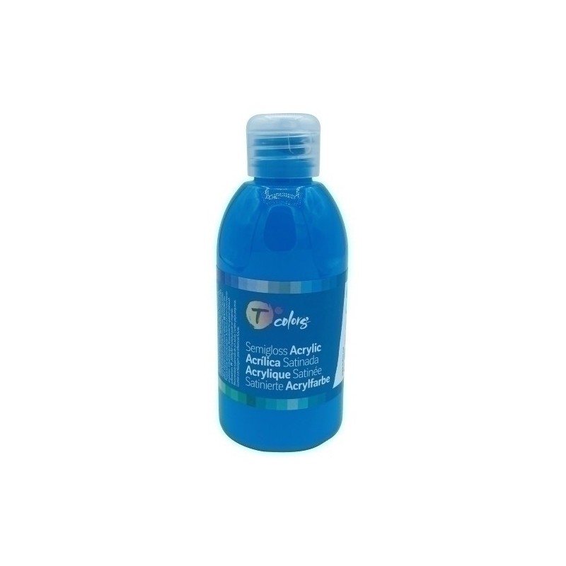 35409-PINTURA ACRIL.TCOLORS 250 ml CYAN precio por 1 unidades