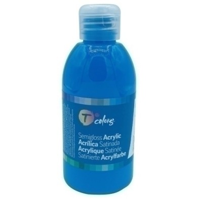 35409-PINTURA ACRIL.TCOLORS 250 ml CYAN precio por 1 unidades
