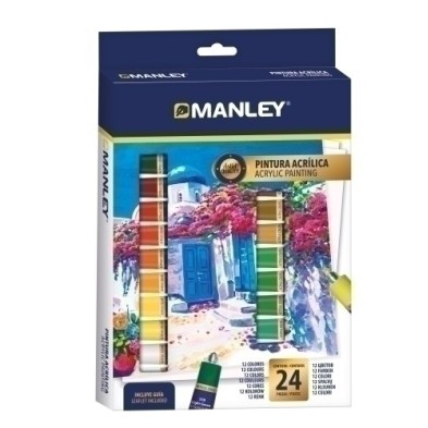 MDV00024-PINTURA ACRIL. MANLEY  12 ml ESTUCHE 24 precio por 1 unidades