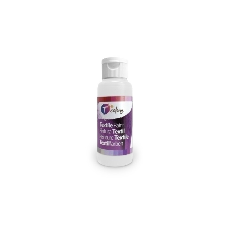 35504-PINTURA TELA TCOLORS 80 ml BLANCO precio por 15 unidades