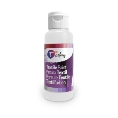 35504-PINTURA TELA TCOLORS 80 ml BLANCO precio por 15 unidades