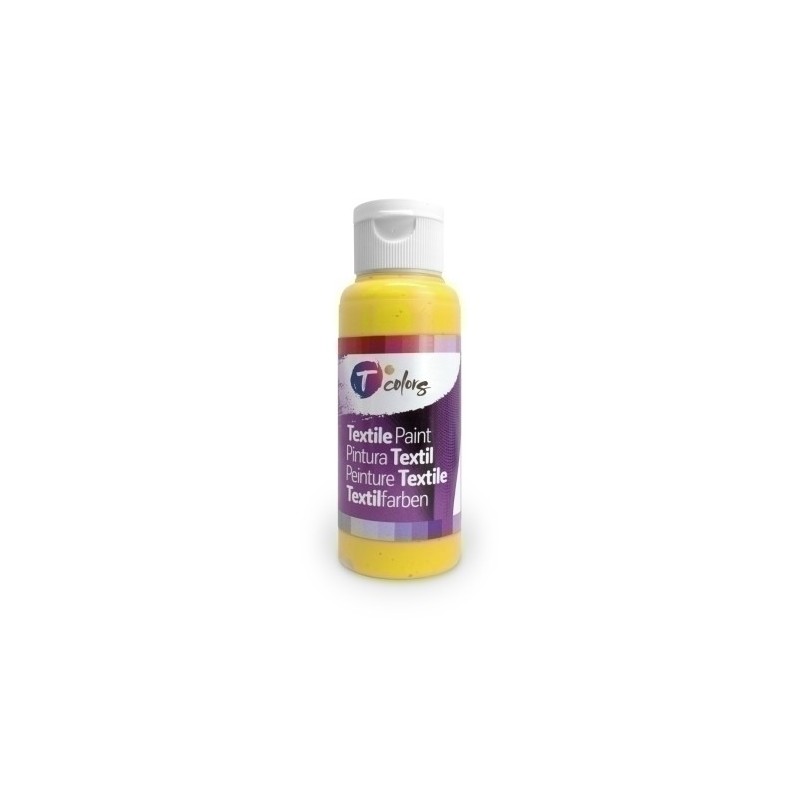 35505-PINTURA TELA TCOLORS 80 ml AMARILLO precio por 15 unidades