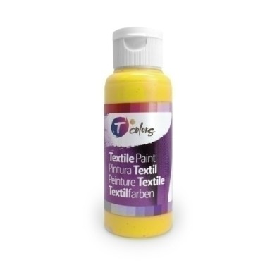 35505-PINTURA TELA TCOLORS 80 ml AMARILLO precio por 15 unidades