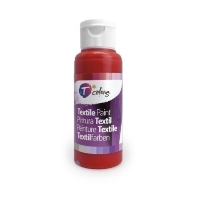 35506-PINTURA TELA TCOLORS 80 ml ROJO precio por 15 unidades