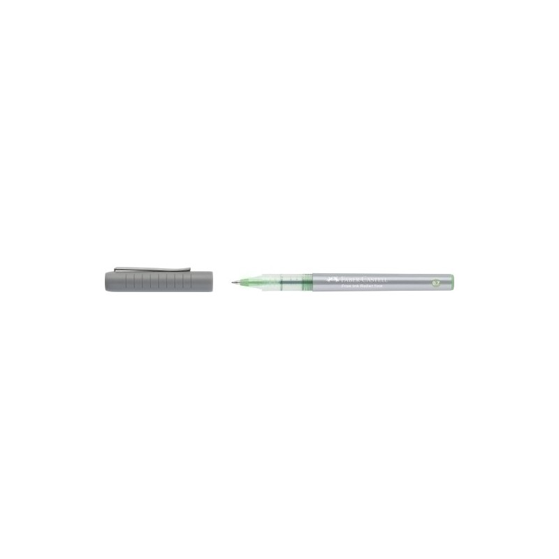 348166-ROLLER FABER FREE INK 0.7 VERDE CLARO precio por 12 unidades