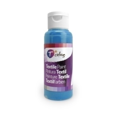35510-PINTURA TELA TCOLORS 80 ml CIAN precio por 15 unidades