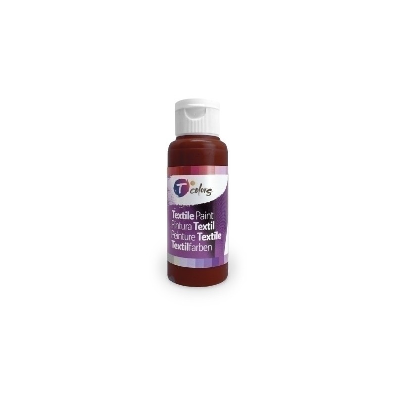 35514-PINTURA TELA TCOLORS 80 ml MARRON precio por 15 unidades