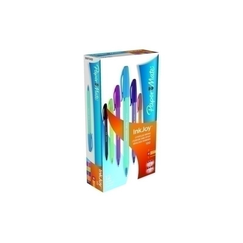 S0975420-BOLIGRAFO PAPER MATE INKJOY 100 CAP FANT precio por 12 unidades