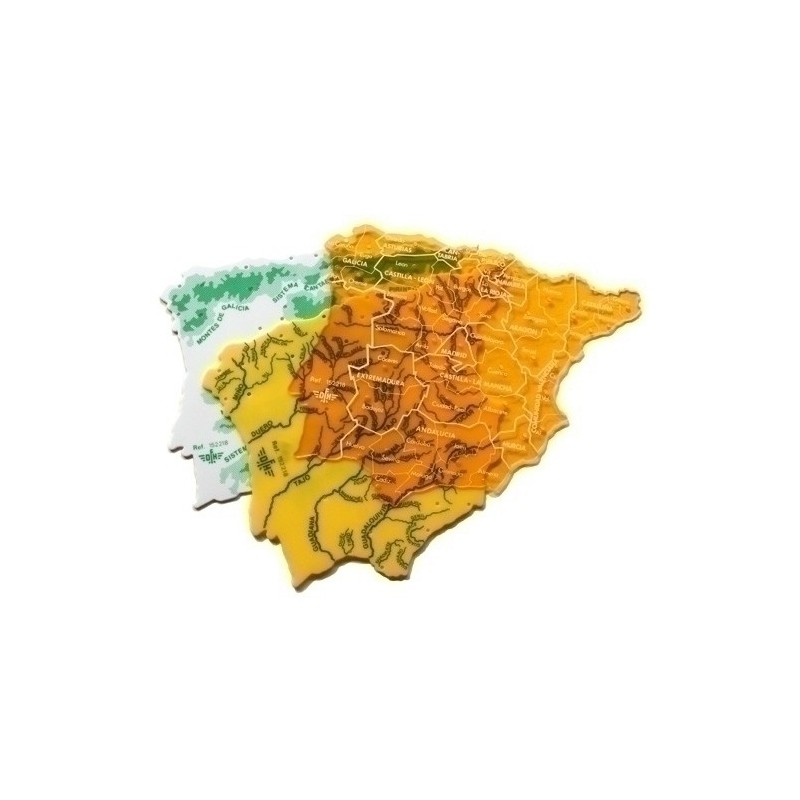 151512-PLANTILLAS 3 MAPAS ESPAÑA PEQUEÑO COLORE precio por 10 unidades