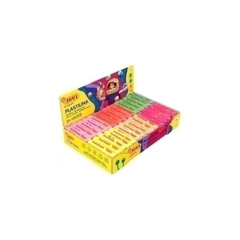 70F-PLASTILINA JOVI 70 PAST. COL.FLUOR  C/30 precio por 1 unidades